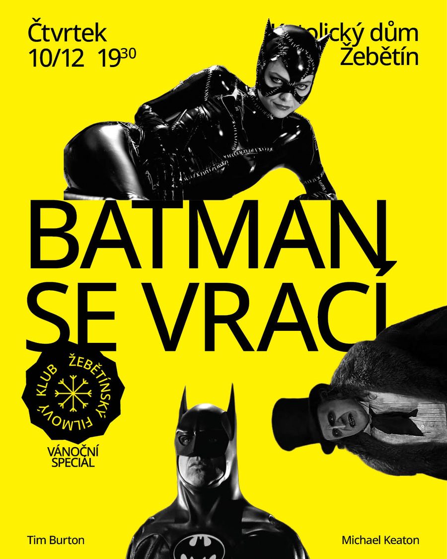 Plakát vánočního speciálu Batman se vrací (Tim Burton, 1992), čtvrtek 10. prosince 2026 od 19:30